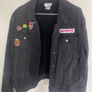 Disney Parks The Muppets ANIMAL DR TEETH BAND Jean Jacket Womens XXL Black